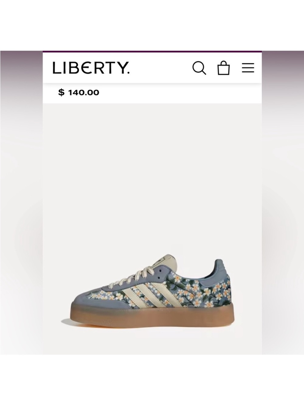Adidas Liberty Print Platform Sambas